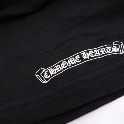 スクロールラベル 長袖Tシャツ コットン ブラック クロムハーツ トップス Chrome Hearts