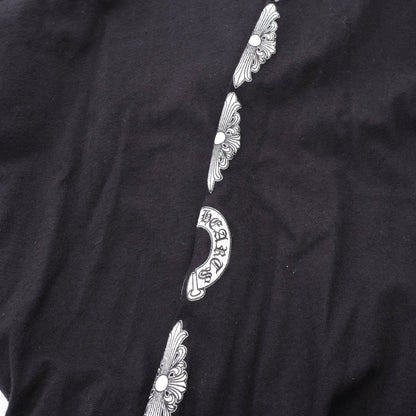 スクロールラベル 長袖Tシャツ コットン ブラック クロムハーツ トップス Chrome Hearts