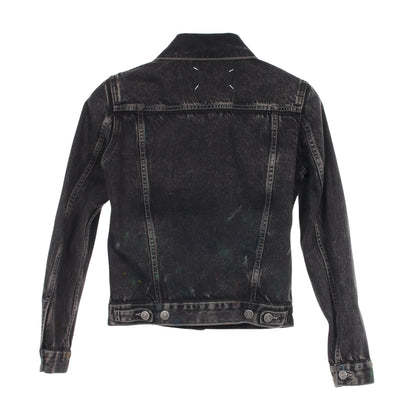 バックステッチ トラッカー ペイント加工 デニムジャケット コットン ダークグレー メゾンマルジェラ110 アウター Maison Margiela 1 10