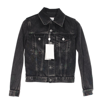 バックステッチ トラッカー ペイント加工 デニムジャケット コットン ダークグレー メゾンマルジェラ110 アウター Maison Margiela 1 10