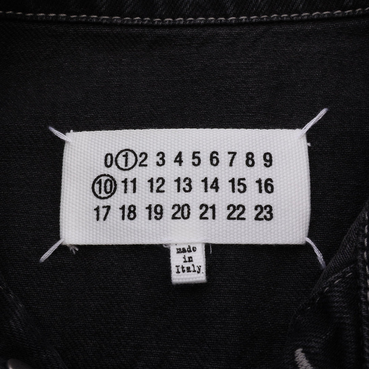 バックステッチ トラッカー ペイント加工 デニムジャケット コットン ダークグレー メゾンマルジェラ110 アウター Maison Margiela 1 10