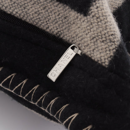 ココマーク クッション インテリア ウール カシミヤ ブラック グレーブラウン シャネル 財布・小物 CHANEL