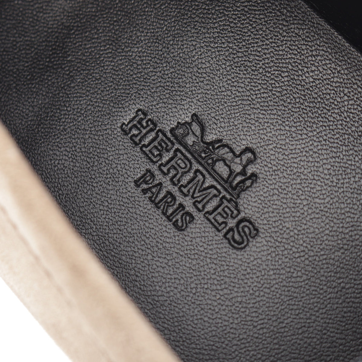 デスタン ケリーバックル モカシン スエード ベージュ エルメス シューズ HERMES