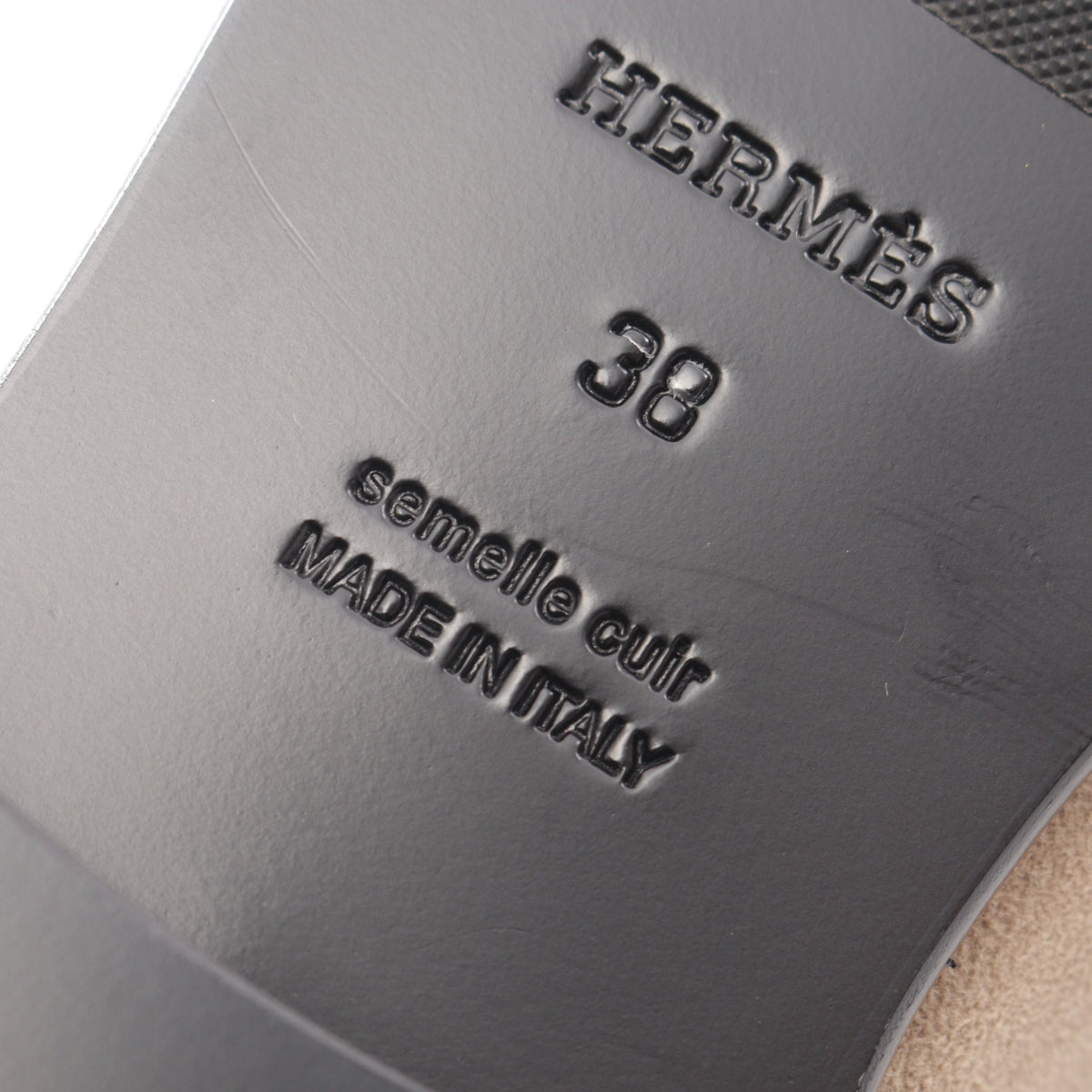 デスタン ケリーバックル モカシン スエード ベージュ エルメス シューズ HERMES