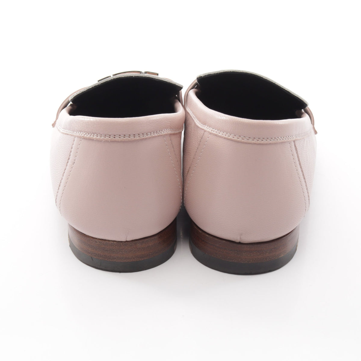 ロワイヤル モカシン レザー ピンク ホワイト エルメス シューズ HERMES