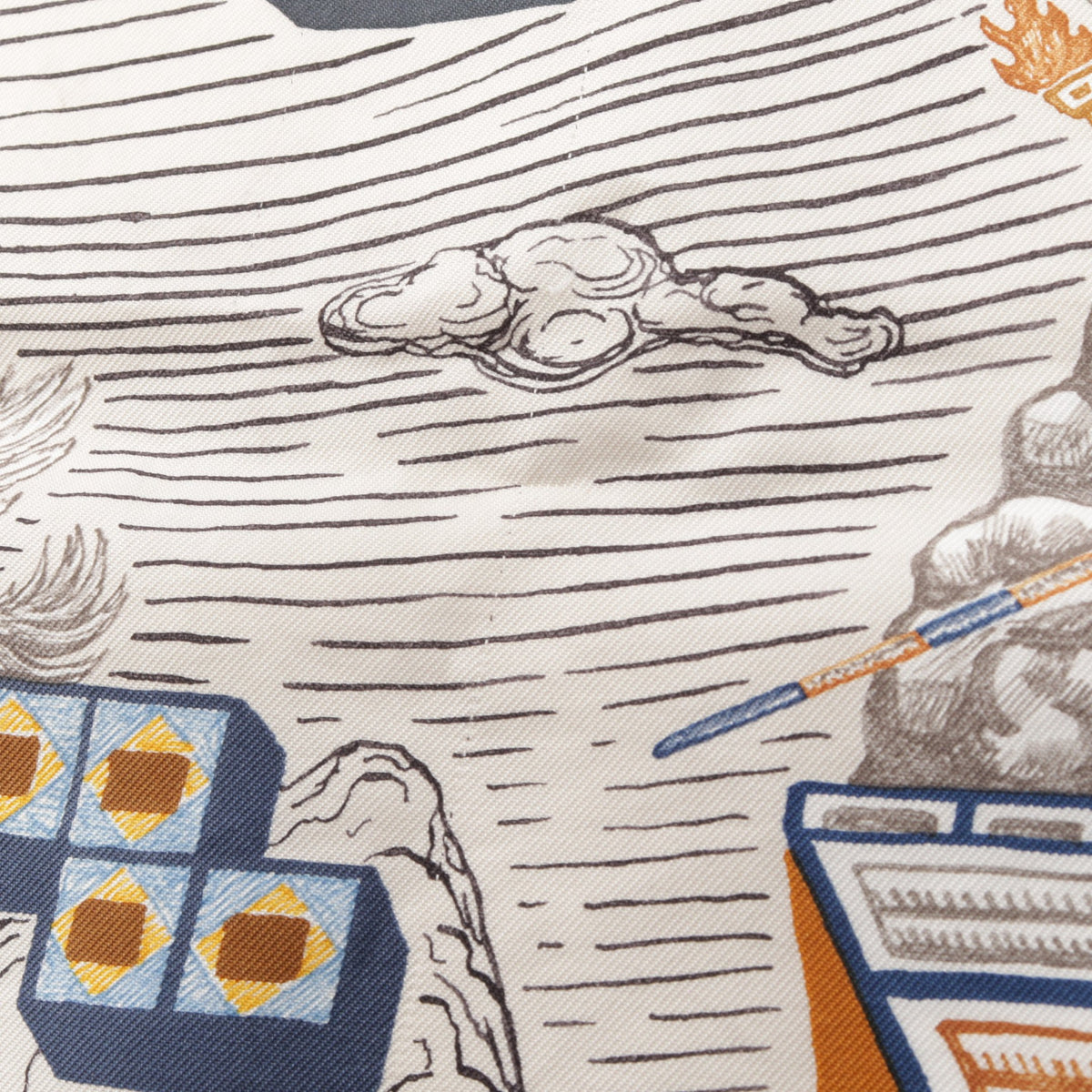 カレ90 SUPER SILK QUEST スカーフ シルク ブラック マルチカラー エルメス 財布・小物 HERMES