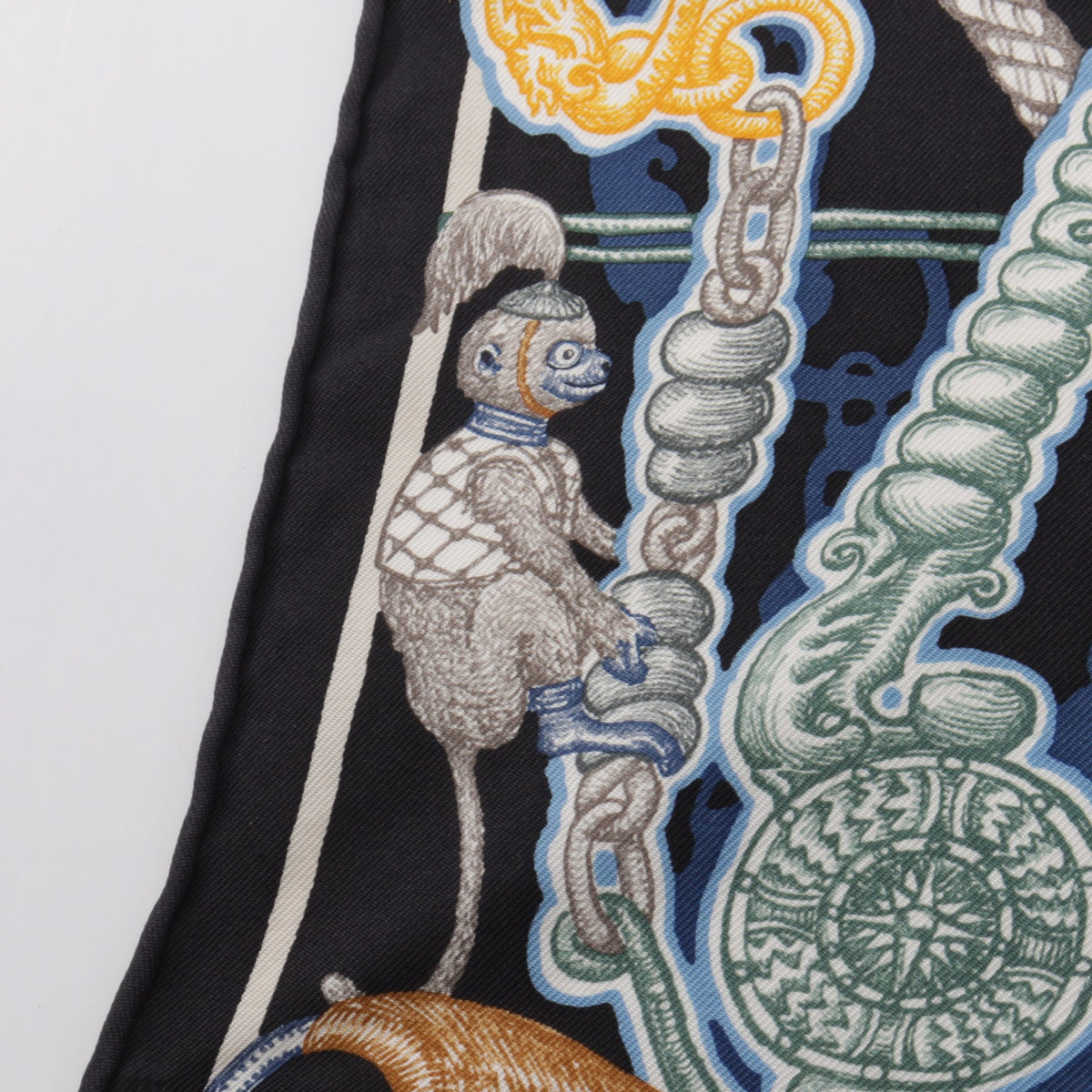 カレ90 SUPER SILK QUEST スカーフ シルク ブラック マルチカラー エルメス 財布・小物 HERMES