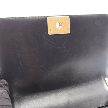 ボーイシャネル チェーンショルダーバッグ ラムスキン ブラック ゴールド金具 シャネル
