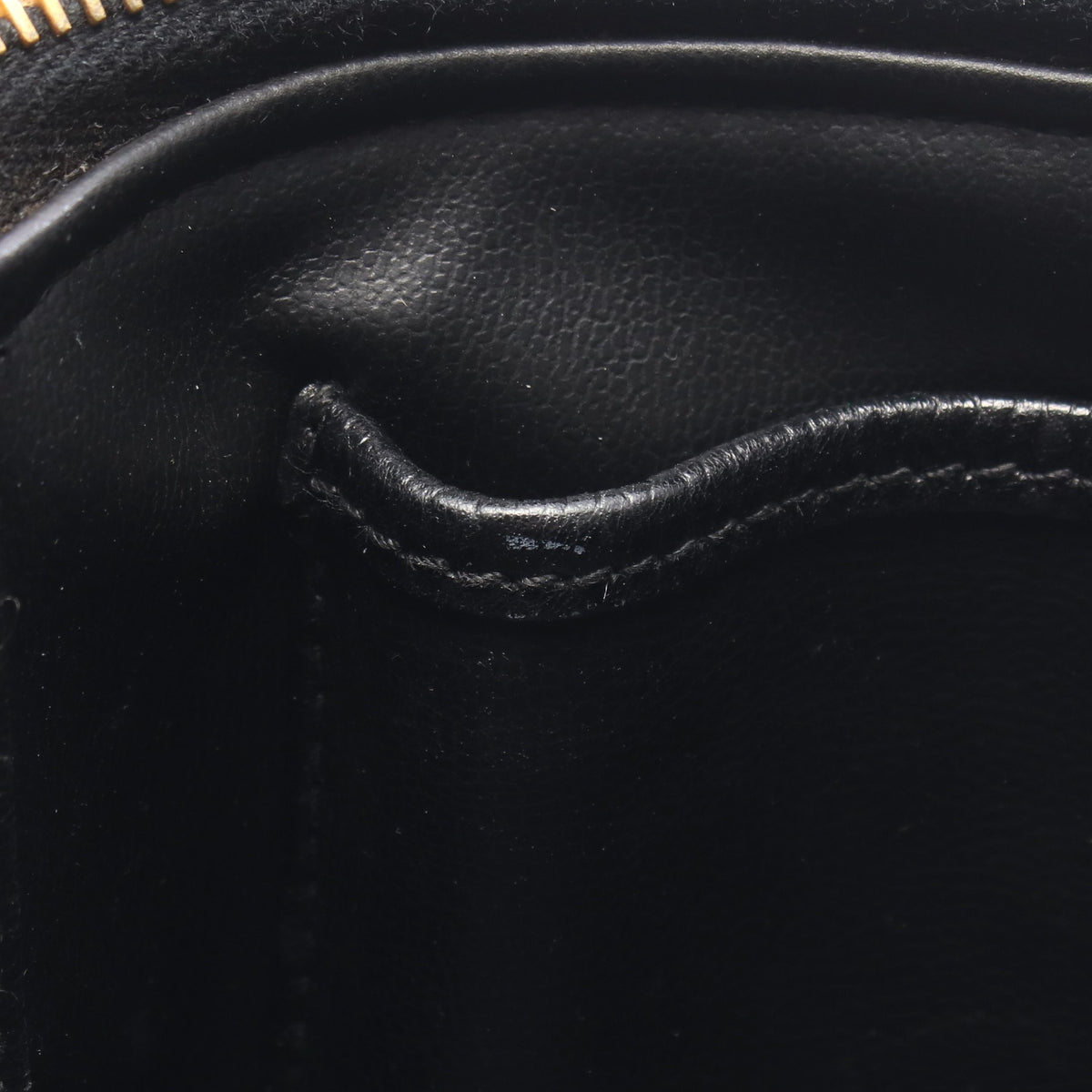 ココマーク 2WAY ハンドバッグ バニティバッグ キャビアスキン ブラック ゴールド金具 シャネル