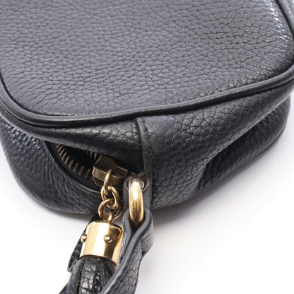 ソーホー インターロッキングG タッセル ショルダーバッグ レザー ブラック グッチ バッグ GUCCI