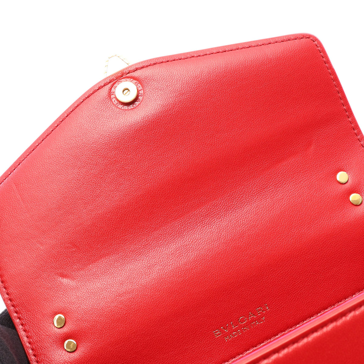 セルペンティ フォーエバー 2WAY チェーンハンドバッグ レザー レッド ブルガリ