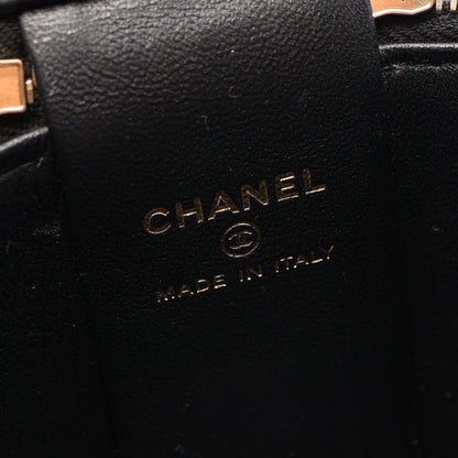 マトラッセ バニティバッグ 2WAY チェーンショルダーバッグ レザー ブラック ゴールド金具 シャネル