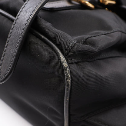 TESSUTO + SOFT CALF バックパック リュックサック ナイロン レザー ブラック プラダ