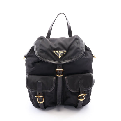 TESSUTO + SOFT CALF バックパック リュックサック ナイロン レザー ブラック プラダ