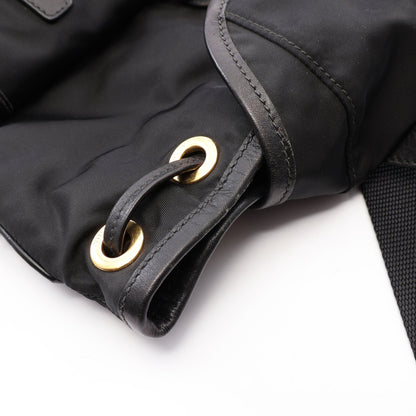 TESSUTO + SOFT CALF バックパック リュックサック ナイロン レザー ブラック プラダ