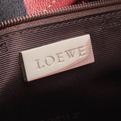 アマソナ28 ハンドバッグ レザー レッド ロエベ バッグ LOEWE