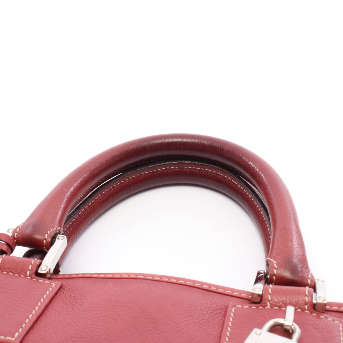 アマソナ28 ハンドバッグ レザー レッド ロエベ バッグ LOEWE