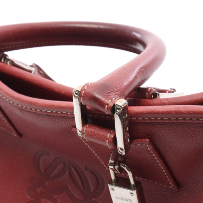 アマソナ28 ハンドバッグ レザー レッド ロエベ バッグ LOEWE