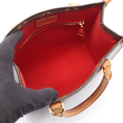 サックプラBB モノグラム 2WAY ハンドバッグ PVC レザー ブラウン ルイヴィトン
