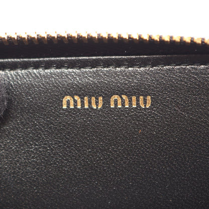 ドット カードケース コインケース レザー ブラック ホワイト ミュウミュウ 財布・小物 miu miu