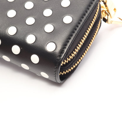 ドット カードケース コインケース レザー ブラック ホワイト ミュウミュウ 財布・小物 miu miu
