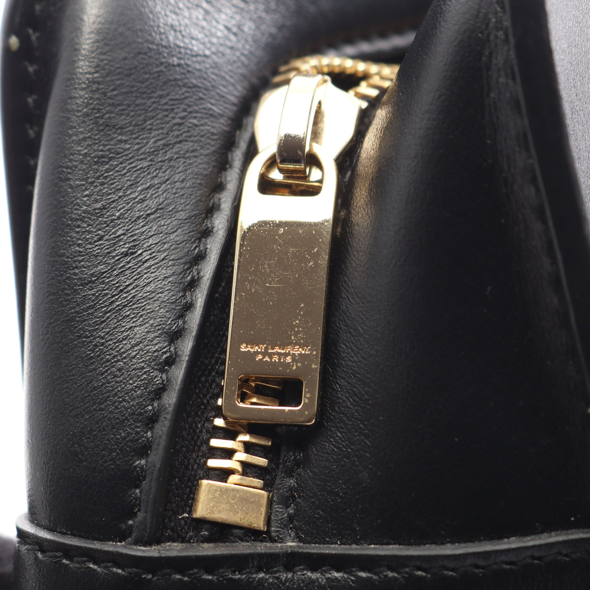 YSLライン ベイビー モノグラム カバス 2WAY ハンドバッグ レザー ブラック サンローランパリ