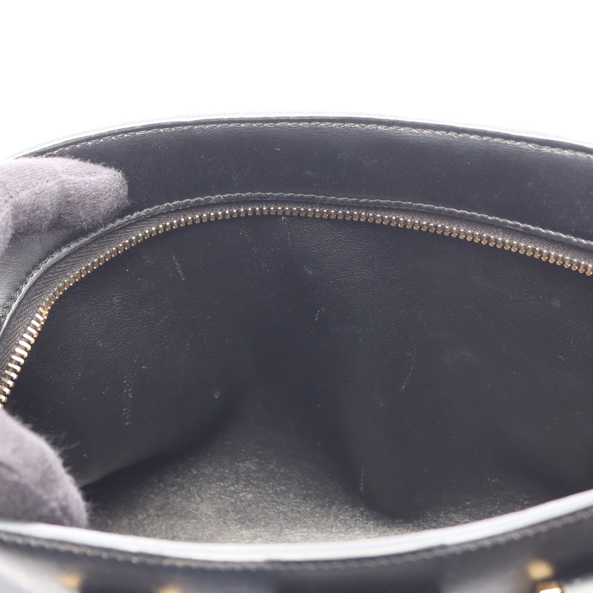 YSLライン ベイビー モノグラム カバス 2WAY ハンドバッグ レザー ブラック サンローランパリ