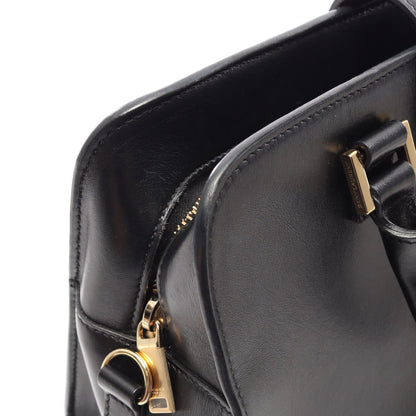 YSLライン ベイビー モノグラム カバス 2WAY ハンドバッグ レザー ブラック サンローランパリ