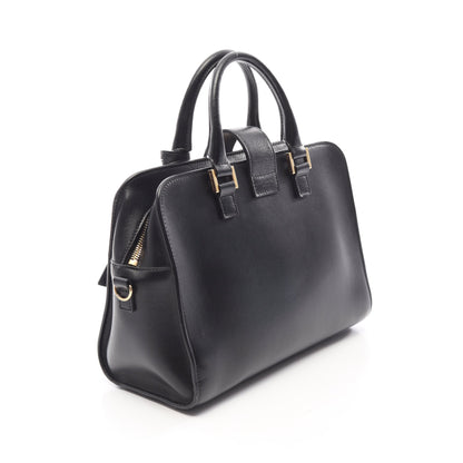 YSLライン ベイビー モノグラム カバス 2WAY ハンドバッグ レザー ブラック サンローランパリ