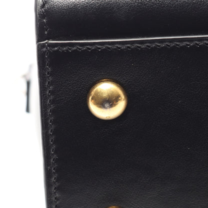 YSLライン ベイビー モノグラム カバス 2WAY ハンドバッグ レザー ブラック サンローランパリ