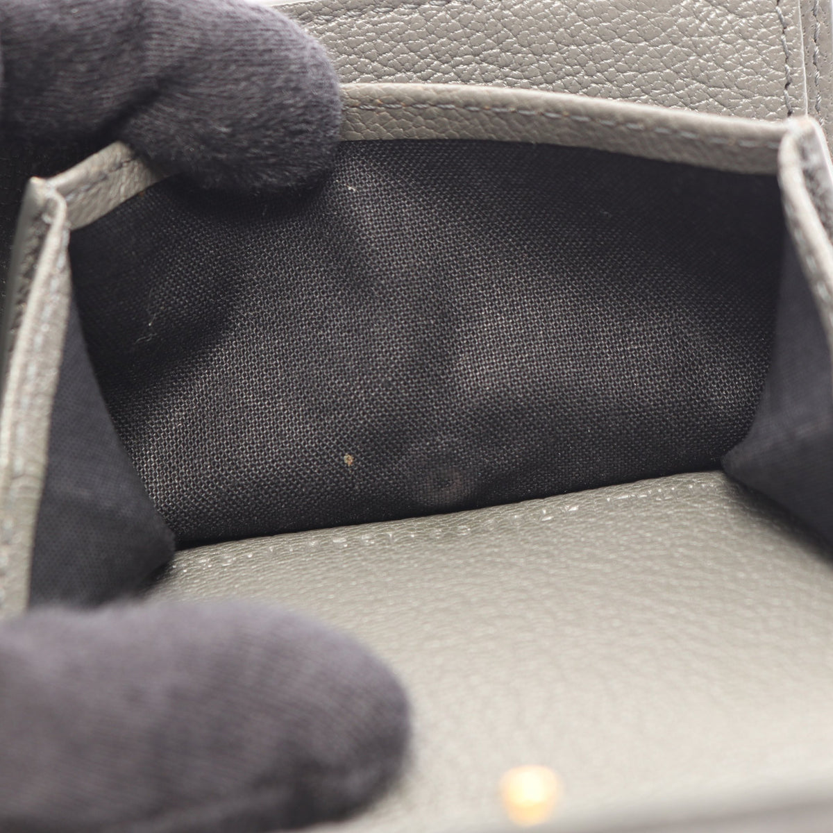 クラシック エッジ シティ ミニ ウォレット 三つ折り財布 Wホック財布 レザー グレー バレンシアガ