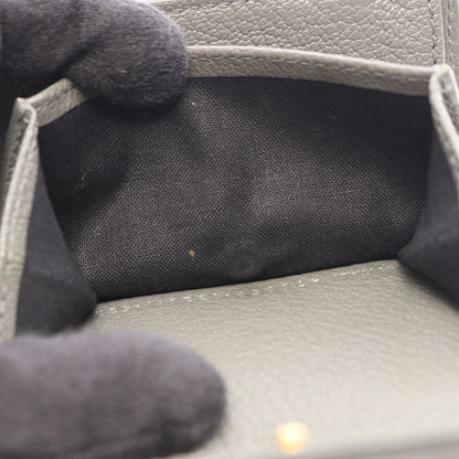 クラシック エッジ シティ ミニ ウォレット 三つ折り財布 Wホック財布 レザー グレー バレンシアガ
