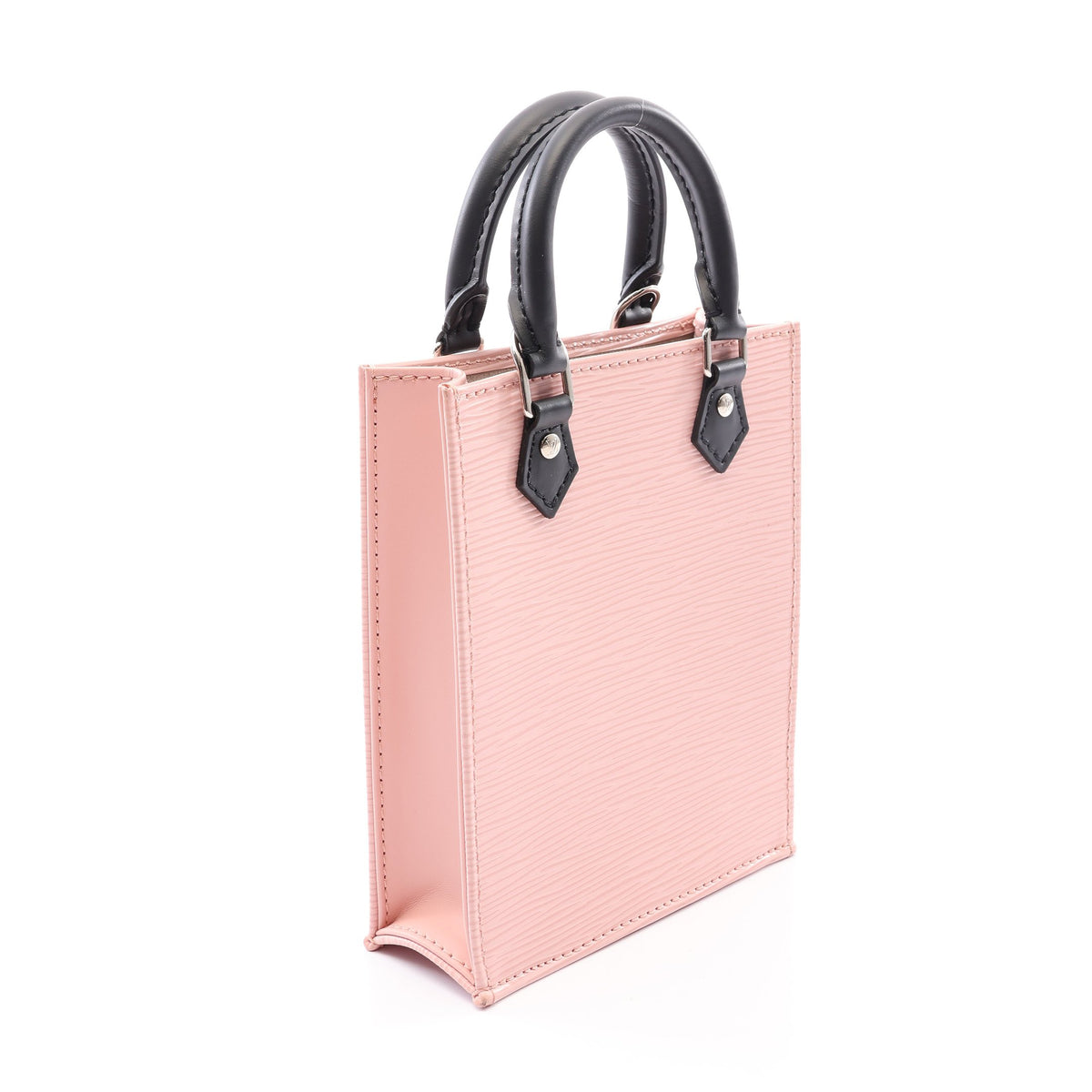 プティット サックプラ エピ ローズバレリーヌ 2WAY ハンドバッグ レザー ライトピンク ブラック ルイヴィトン バッグ LOUIS VUITTON