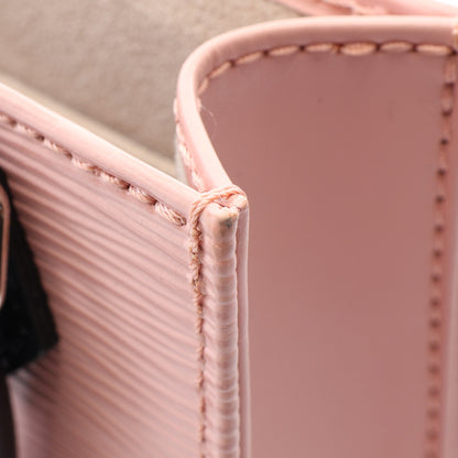 プティット サックプラ エピ ローズバレリーヌ 2WAY ハンドバッグ レザー ライトピンク ブラック ルイヴィトン バッグ LOUIS VUITTON