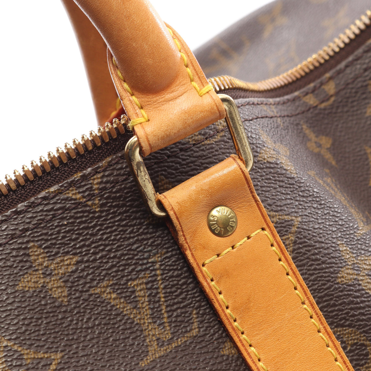 キーポル50 モノグラム ボストンバッグ PVC レザー ブラウン ルイヴィトン バッグ LOUIS VUITTON