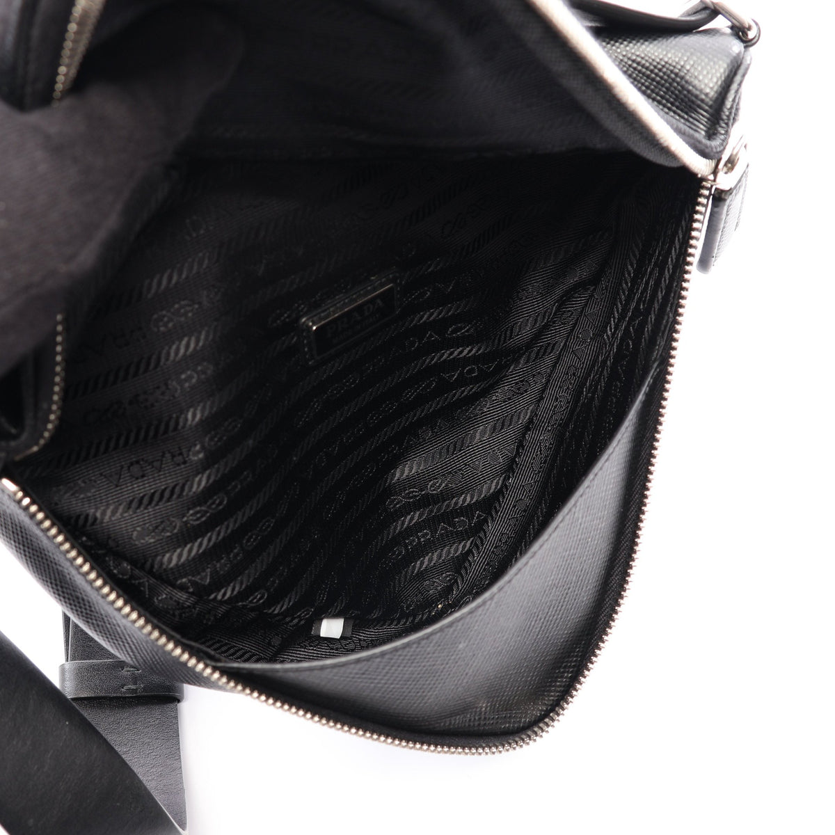 SAFFIANOSA CUIR ショルダーバッグ サフィアーノレザー ブラック プラダ