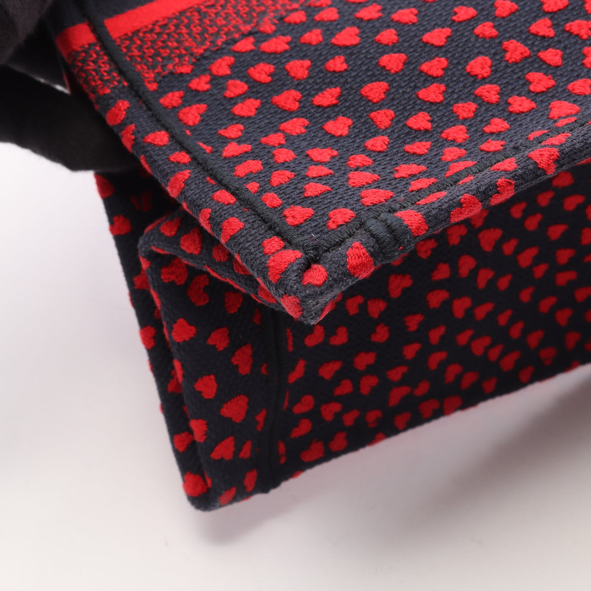BOOK TOTE ブックトート ミディアム ハンドバッグ トートバッグ キャンバス ネイビー レッド クリスチャンディオール