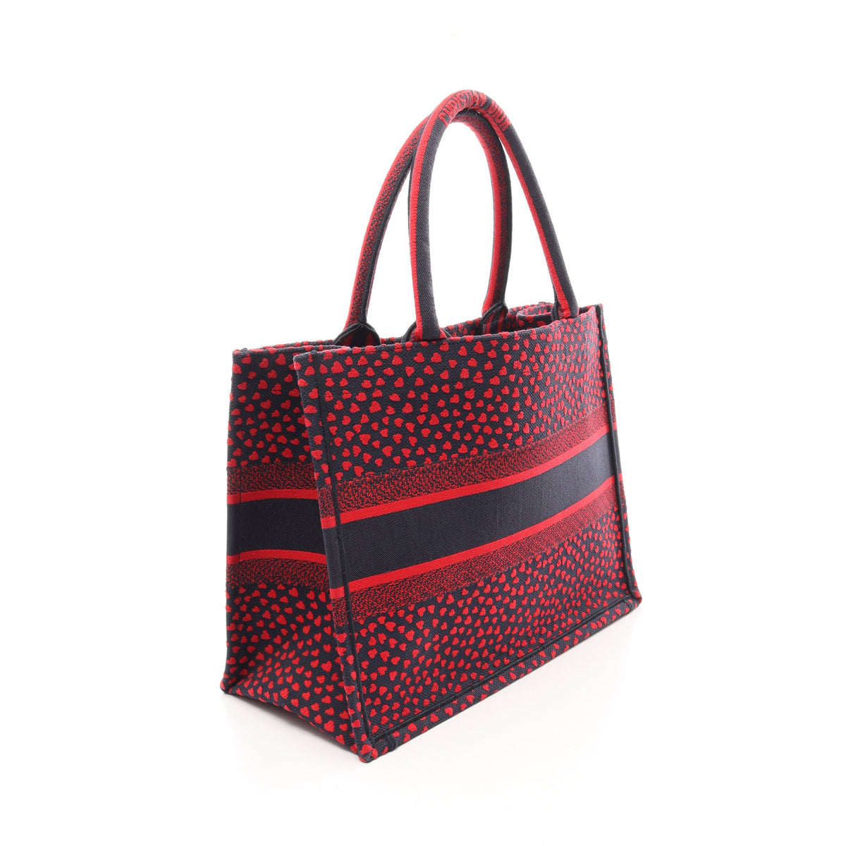 BOOK TOTE ブックトート ミディアム ハンドバッグ トートバッグ キャンバス ネイビー レッド クリスチャンディオール