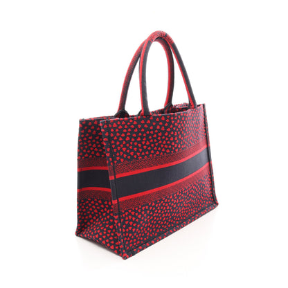 BOOK TOTE ブックトート ミディアム ハンドバッグ トートバッグ キャンバス ネイビー レッド クリスチャンディオール