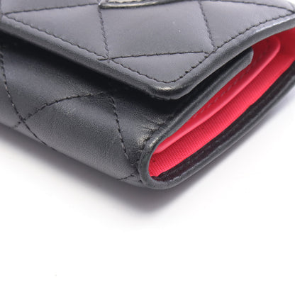 カンボンライン キーケース レザー エナメルレザー ブラック シルバー金具 シャネル