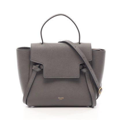 BELT BAG NANO ベルトバッグ ナノ 2WAY ハンドバッグ レザー グレー セリーヌ