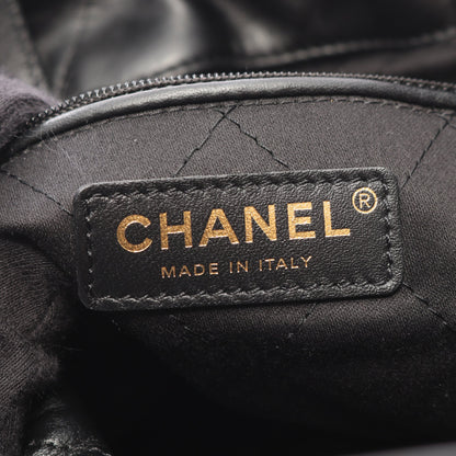 シャネル22 バックパック ナップサック レザー ブラック ゴールド金具 シャネル