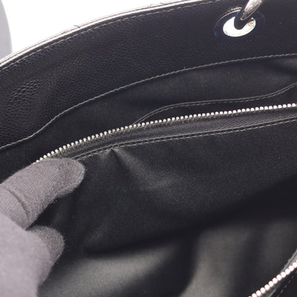 マトラッセ グランドショッピング GST チェーンショルダーバッグ チェーントートバッグ キャビアスキン ブラック シルバー金具 シャネル