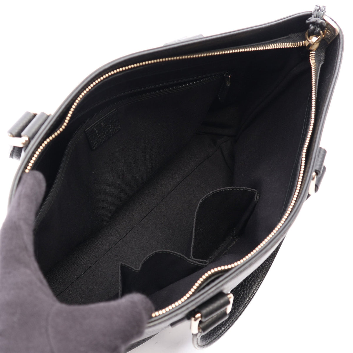 バンブー タッセル 2WAY ハンドバッグ トートバッグ レザー ブラック グッチ