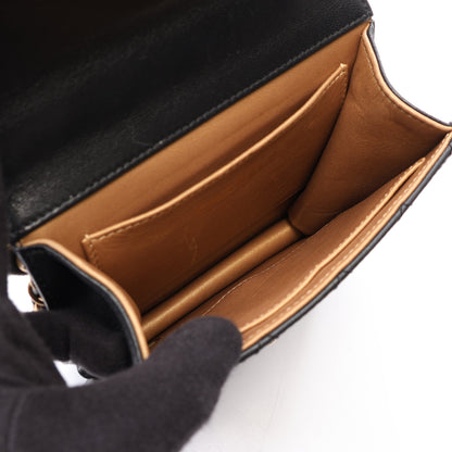 マトラッセ チェーンショルダーバッグ レザー ブラック ゴールド金具 シャネル