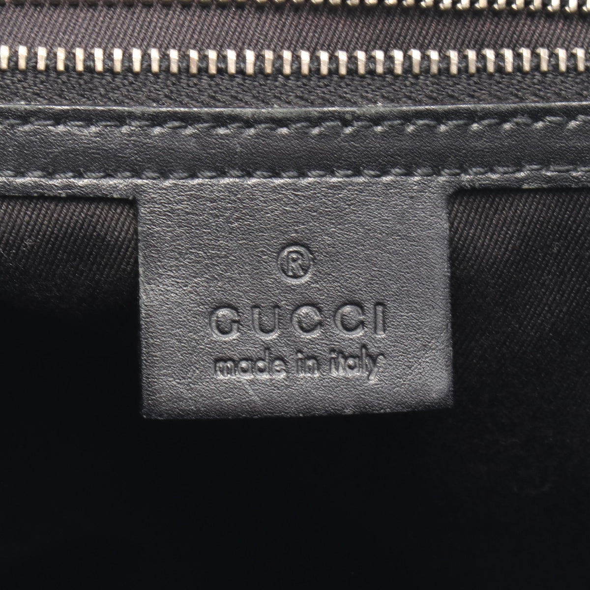GGキャンバス ハンドバッグ トートバッグ キャンバス レザー ブラック グッチ