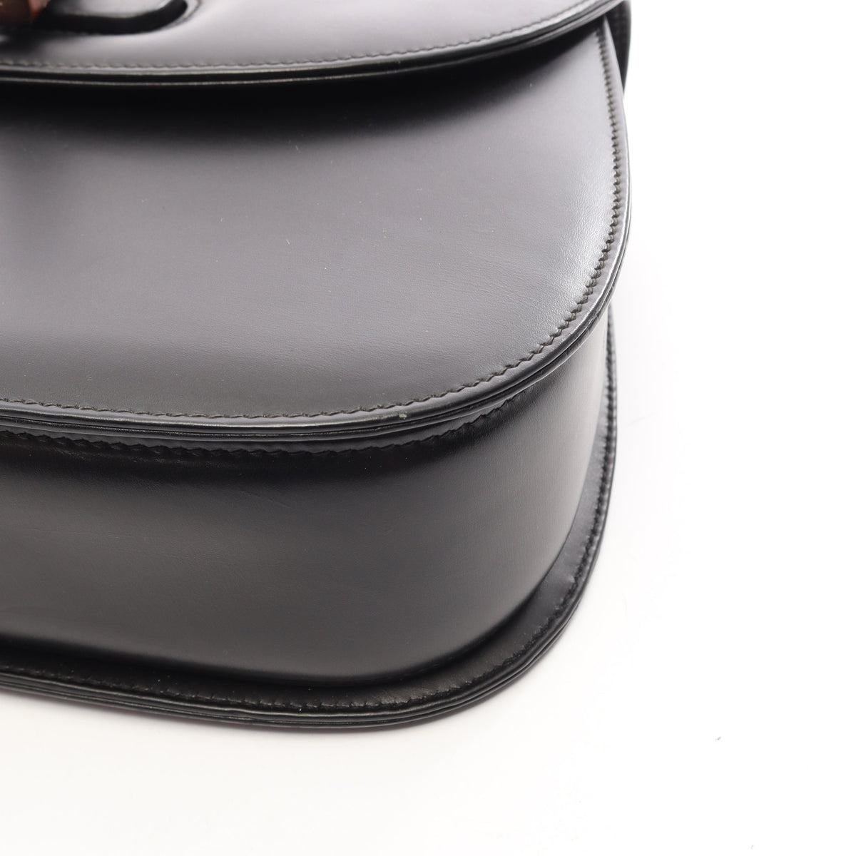 バンブー ハンドバッグ レザー ブラック グッチ バッグ GUCCI