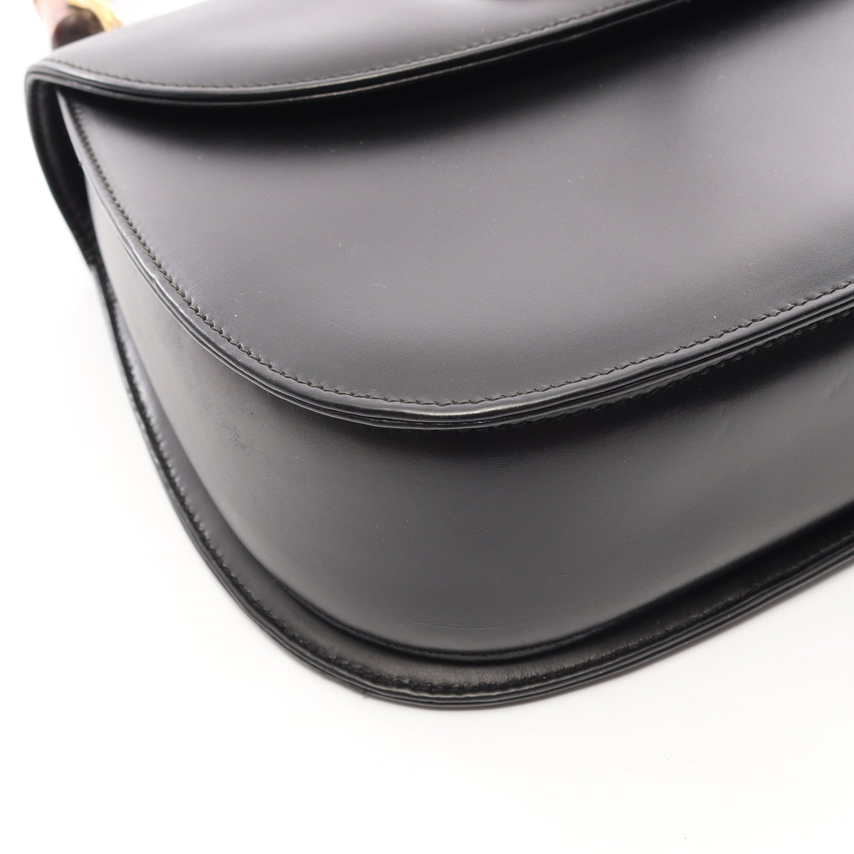 バンブー ハンドバッグ レザー ブラック グッチ バッグ GUCCI
