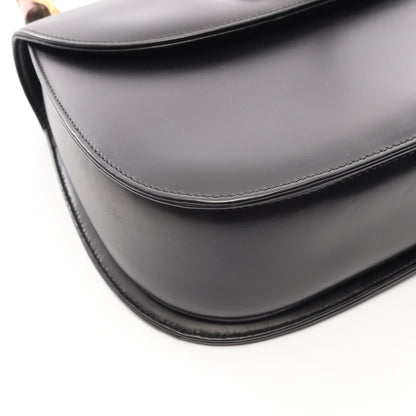 バンブー ハンドバッグ レザー ブラック グッチ バッグ GUCCI