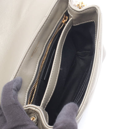 トイバッグ ルル 2WAY ショルダーバッグ レザー グレー サンローランパリ